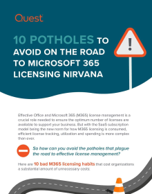 10 Potholes to Avoid on the Road to Microsoft 365 Licensing Nirvana