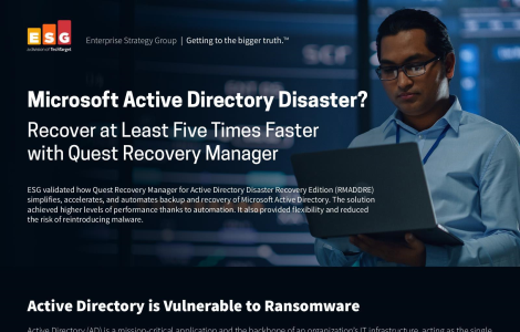 Microsoft Active Directory Backup and Recovery - Five Times Faster! 