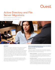 Active Directory and File Server Migrations