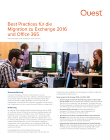 Best Practices für die Migration zu Exchange 2016 und Office 365