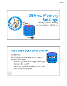 DBA vs. Memory Settings