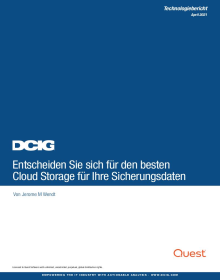 DCIG-Bericht – Auswahl des besten Cloud-Speichers für den Datenschutz