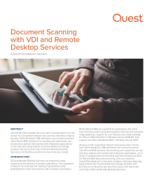 Document Scanning with VDI and Remote Desktop Services: A RemoteScan Interview