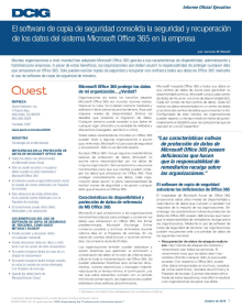 El software de copia de seguridad consolida la seguridad y recuperación de los datos del sistema Microsoft Office 365 en la empresa