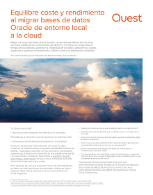 Equilibre coste y rendimiento al migrar bases de datos Oracle de entorno local a la cloud