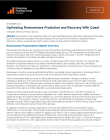ESG Report Ransomware Protection and Recovery with NetVault Plus