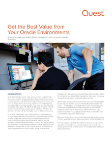 Get the Best Value from Your Oracle Environments
