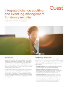 Integrated change auditing and event log management for strong security