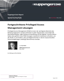 KuppingerCole Whitepaper: Fortgeschrittene Privileged Access Management Lösungen