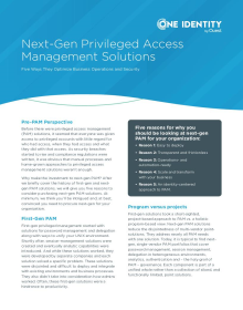 Learn Five Reasons to Invest in Next-Gen Privileged Access Management