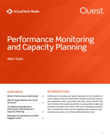 Performance Monitoring and Capacity Planning, Simplified