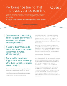 Performance tuning that improves your bottom line