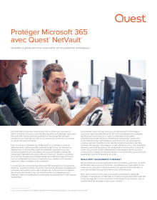 Protéger Microsoft 365 avec Quest NetVault