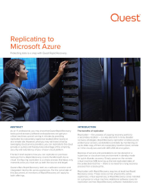 Replicating to Microsoft Azure with Rapid Recovery