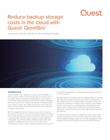 Reduce Backup Storage Costs in the Cloud