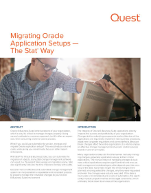 Migrating Oracle Application Setups | The Stat®  Way