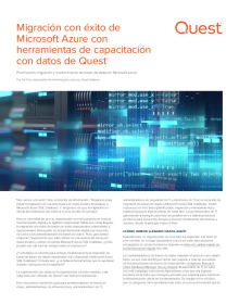 Migración con éxito de Microsoft Azure con herramientas de capacitación con datos de Quest®