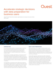 Accelerate Strategic Decisions with Data Preparation for Business Users