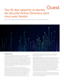 Top 10 des rapports et alertes de sécurité Active Directory dont vous avez besoin
