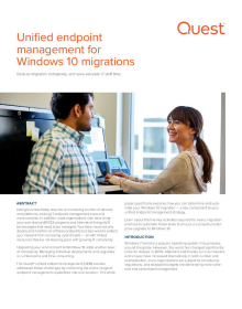 Unified endpoint management for Windows 10 migrations