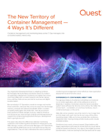 White paper: The new territory of container management — 4 ways it’s different