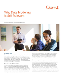 Why Data Modeling is Still Relevant