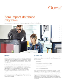 Zero impact database migration 