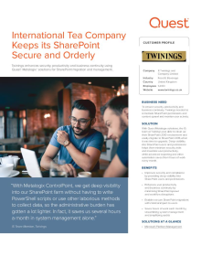 International Tea Company Keeps its SharePoint Secure and Orderly