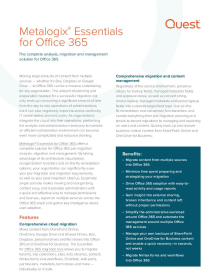 Metalogix Essentials for Office 365 