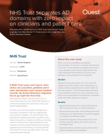 NHS Trust separates AD domains with zero impact on clinicians and patient care