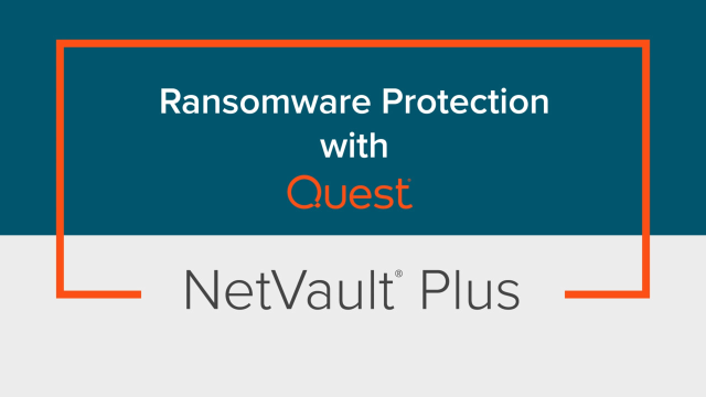 Protect your organization from ransomware with NetVault Plus