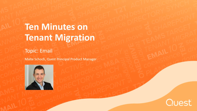 Ten Minutes on Tenant Migration - Email